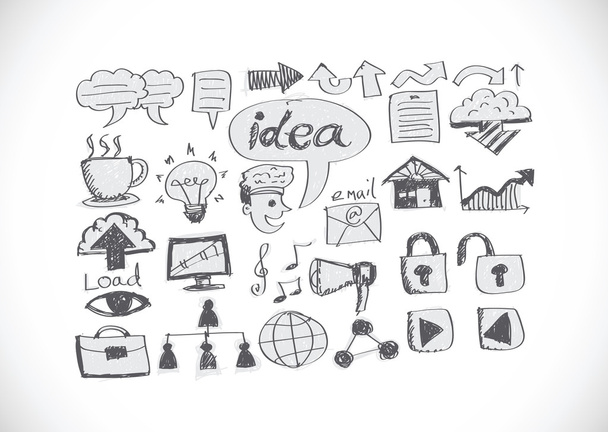 Bozzetto a mano doodle Business doodles icon
 - Vettoriali, immagini