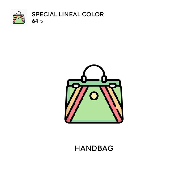 Handtasche Spezielles lineares Farbvektorsymbol. Handtaschen-Symbole für Ihr Geschäftsprojekt - Vektor, Bild