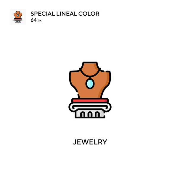 Bijoux Icône vectorielle couleur linéaire spéciale. Icônes de bijoux pour votre projet d'entreprise - Vecteur, image