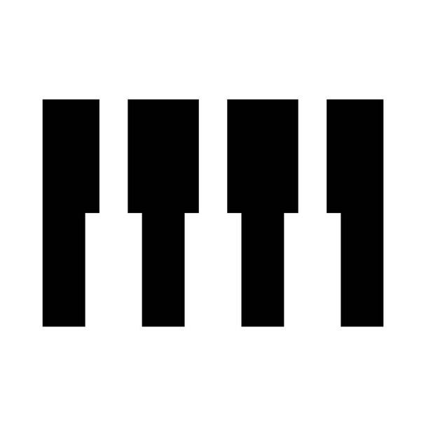 piyano tuşları simgesi, vektör illüstrasyonu     - Vektör, Görsel