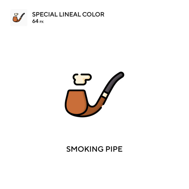 pipe fumatori Speciale icona vettoriale di colore lineare. Icone per fumare pipe per il tuo progetto aziendale - Vettoriali, immagini