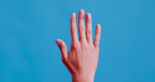Mannelijke hand pulserend met rood, carpaal tunnel syndroom - Video