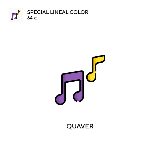 Quaver Speciální lineární barevný vektor ikona. Ikony Quaveru pro váš obchodní projekt - Vektor, obrázek