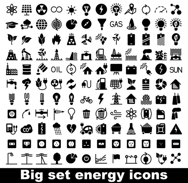 Energy and resource icon set - Vector, Imagen