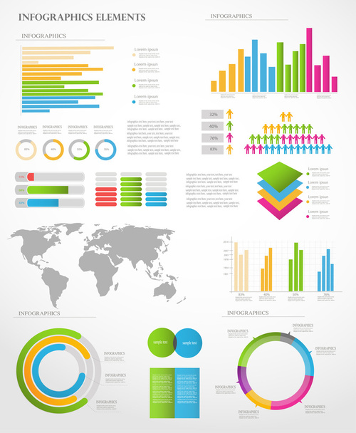Set of Infographic Elements. - Διάνυσμα, εικόνα