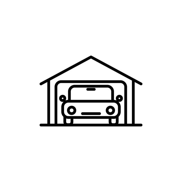 Ilustración vectorial, plantilla de diseño de icono de garaje - Vector, Imagen