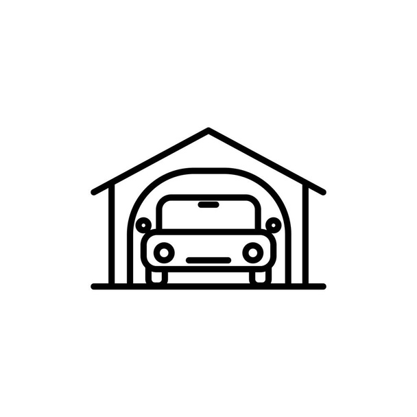 Illustrazione vettoriale, Modello di icona del garage - Vettoriali, immagini