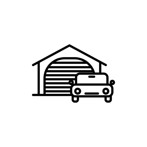 Vektor-Illustration, Design-Vorlage für die Garage-Ikone - Vektor, Bild