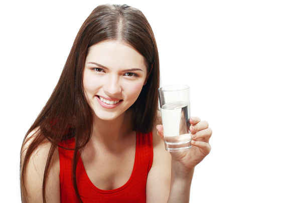 Woman with glass of Water - Photo, image