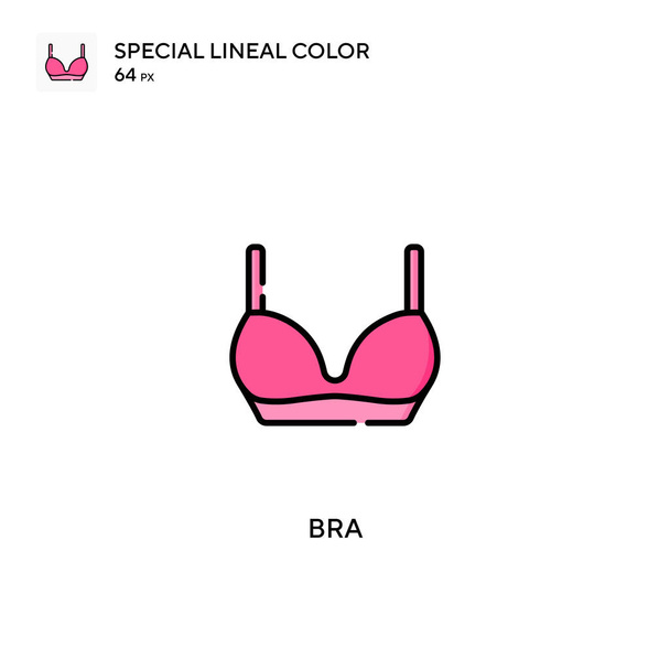 Bra Special lineal color vector icon. Bra icons for your business project - Vector, Image