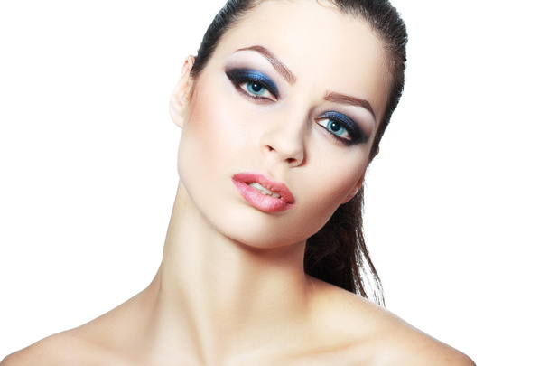 Donna con occhi fumosi make-up
 - Foto, immagini