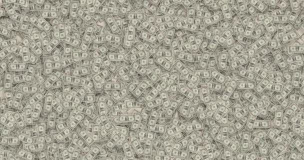 Dollarscheine drehen sich. Rotation von Papiergeld aus nächster Nähe. Hintergrund mit Geld amerikanischer Hundert-Dollar-Scheine - Filmmaterial, Video