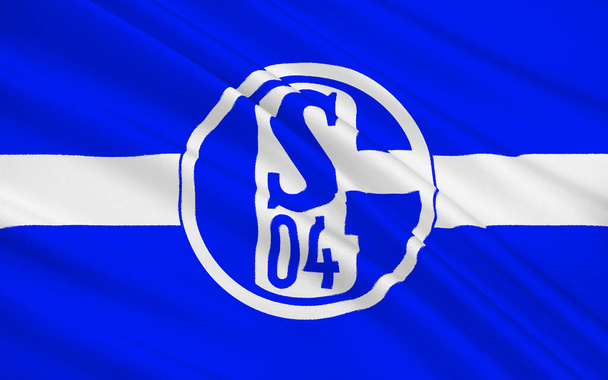 Флаг футбольного клуба "Шальке 04", Германия - Фото, изображение