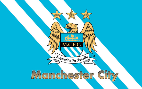 Flag football club Manchester City F.C., England - Photo, Image