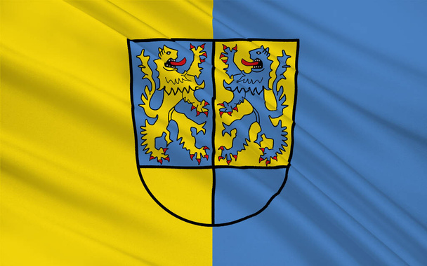 Σημαία της Northeim είναι μια περιοχή στην Κάτω Σαξονία, Γερμανία. 3D εικονογράφηση - Φωτογραφία, εικόνα
