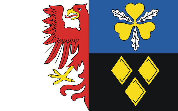 Σημαία της Stendal είναι μια περιοχή στα βορειοανατολικά της Σαξονίας-Άνχαλτ, Γερμανία - Φωτογραφία, εικόνα