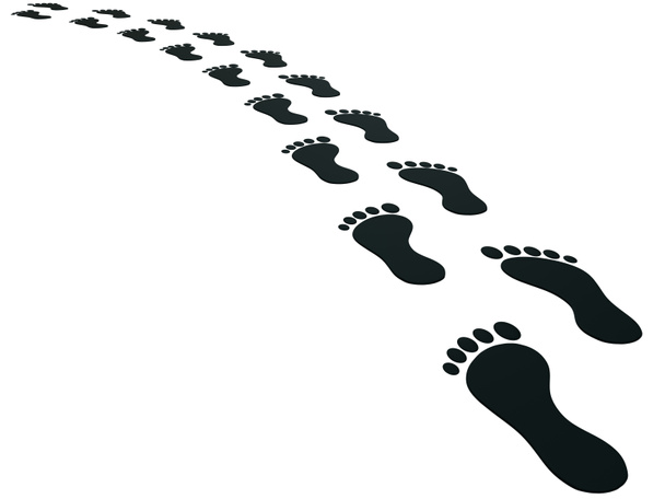 Texture of human footprint - Photo, Image