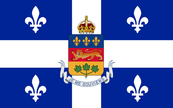 Флаг Квебека является второй по численности населения провинцией Канады - Фото, изображение