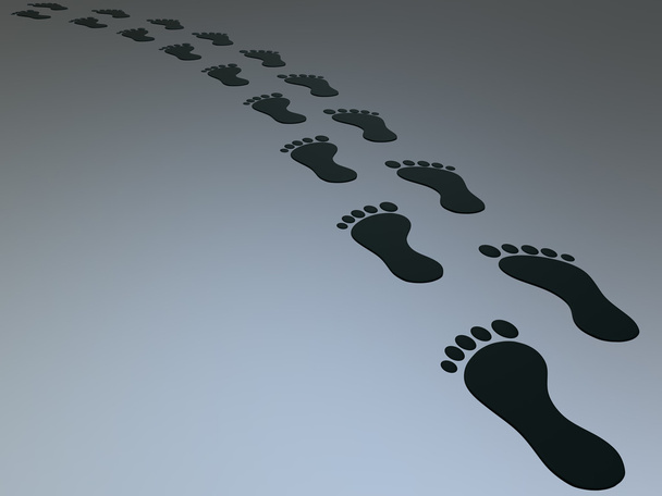Texture of human footprint - Photo, Image