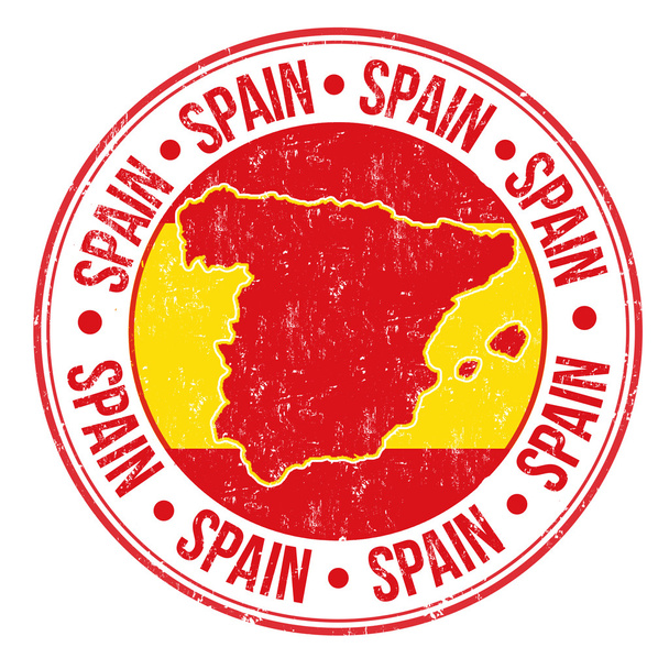Espanha carimbo
 - Vetor, Imagem