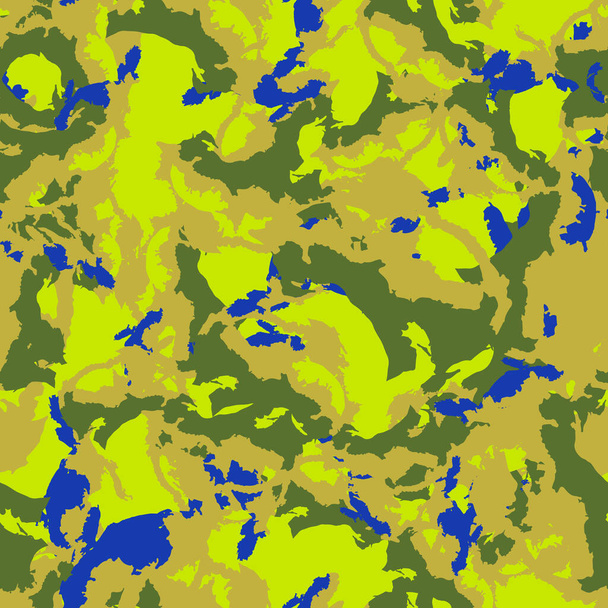 Stedelijke camouflage van verschillende kleuren. Naadloos patroon dat kan worden gebruikt als een textiel, achtergrond of achtergrond, computer behang - Vector, afbeelding