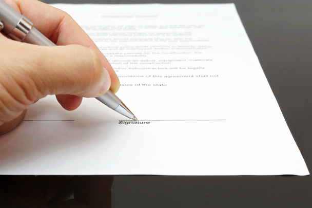 businessman is signing contract - Photo, image