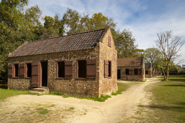 Quartieri di schiavi sulla Boone Hall Plantation, Charleston, SC - Foto, immagini
