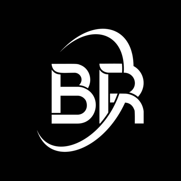 BR Letter Дизайн логотипу. Початкові літери значок логотипу BR. Абстрактна літера BR B R мінімальний шаблон дизайну логотипу. B R Літера Дизайн Вектор з чорними кольорами. логотип бренду
 - Вектор, зображення