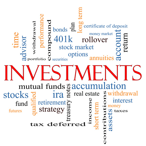 Investments Word Cloud Concept - Photo, Image