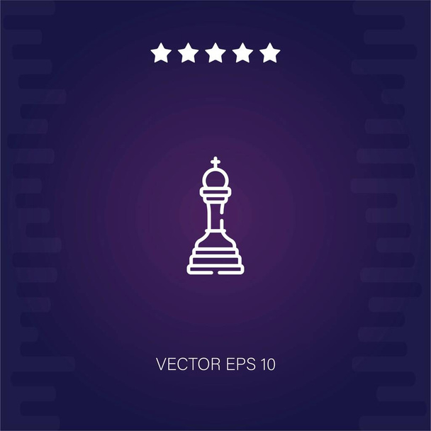 šachová figurka vektorová ikona moderní ilustrace - Vektor, obrázek