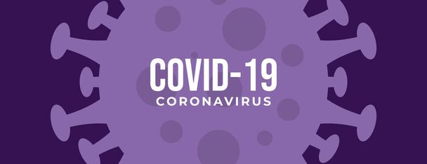 αφηρημένη επίπεδη μοβ κορώνα του ιού σχέδιο απεικόνισης φόντου - Διάνυσμα, εικόνα