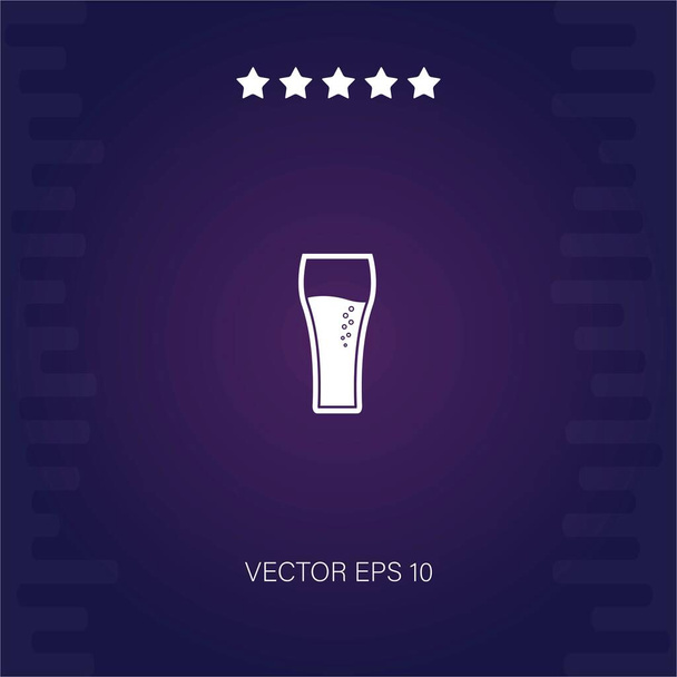 beber gran vaso alto con el icono de vectores de soda ilustración moderna - Vector, imagen