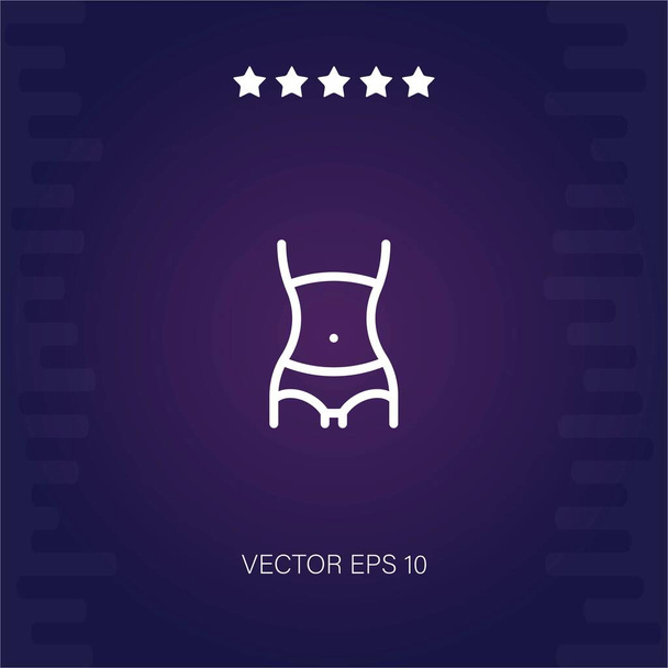 waist vector icon modern illustration - Vector, Image