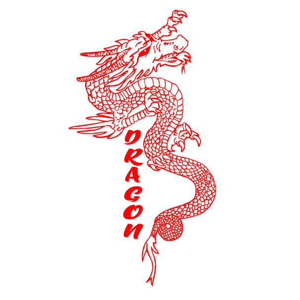 Projeto gráfico da t-shirt do dragão projeto pronto de impressão de alta qualidade da t-shirt, esta obra de arte pode ser usada para impressão digital e serigrafia - Vetor, Imagem