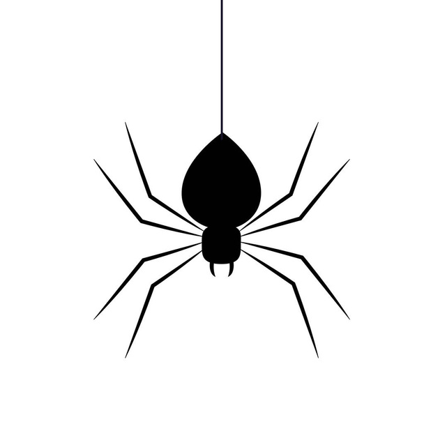 Halloween schwarzer Spinnenvektorentwurf - Vektor, Bild