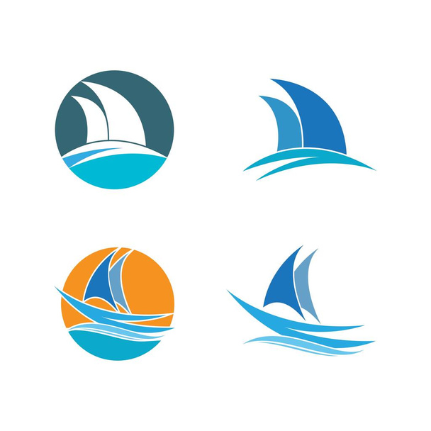 ilustracja wektor logo żeglarstwa  - Wektor, obraz