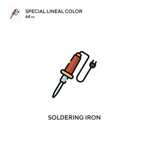Lutownica Specjalna ikona koloru liniowego.Soldering ikony żelaza do projektu biznesowego - Wektor, obraz