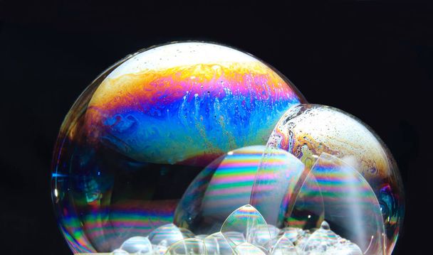 bulles de savon papier peint coloré avec beau motif - Photo, image