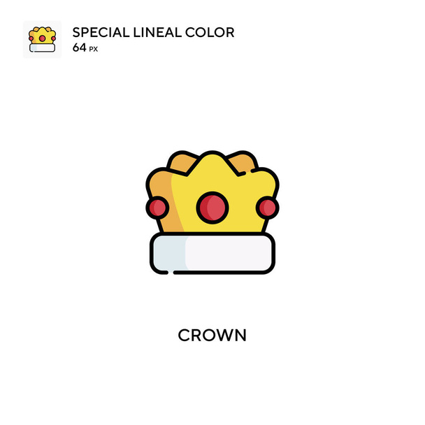Crown Special lineaarinen väri icon.Crown kuvakkeet yrityksesi projekti - Vektori, kuva