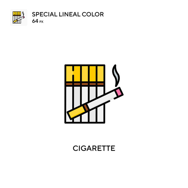 Сигарети Спеціальна лінійна кольорова піктограма. Сигарети для вашого бізнес-проекту
 - Вектор, зображення
