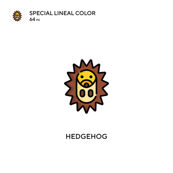 Hedgehog Ícones lineares especiais da cor icon.Hedgehog para seu projeto de negócio
 - Vetor, Imagem