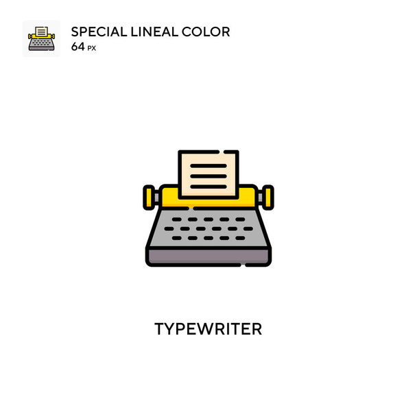 Typewriter Special lineal color icon.Typewriter icons for your business project - Vector, Image