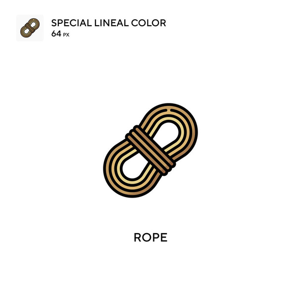 Icone a colori lineari speciali della corda. Icone della corda per il vostro progetto di affari - Vettoriali, immagini