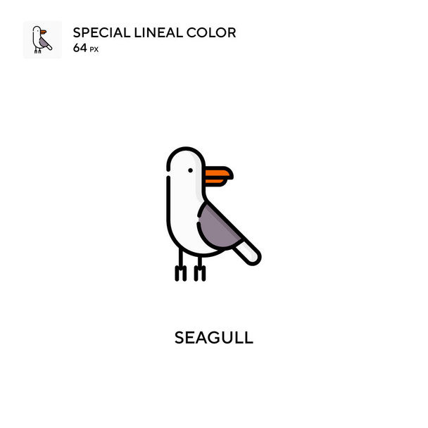 Seagull Спеціальна піктограма лінійного кольору. Піктограми для вашого бізнес-проекту
 - Вектор, зображення