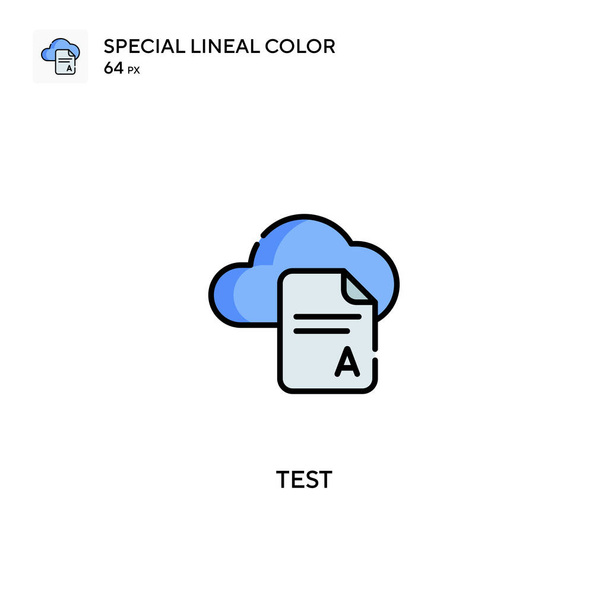 Δοκιμή Εικονίδιο ειδικού γραμμικού χρώματος.Εικονίδια δοκιμής για την επιχείρησή σας - Διάνυσμα, εικόνα