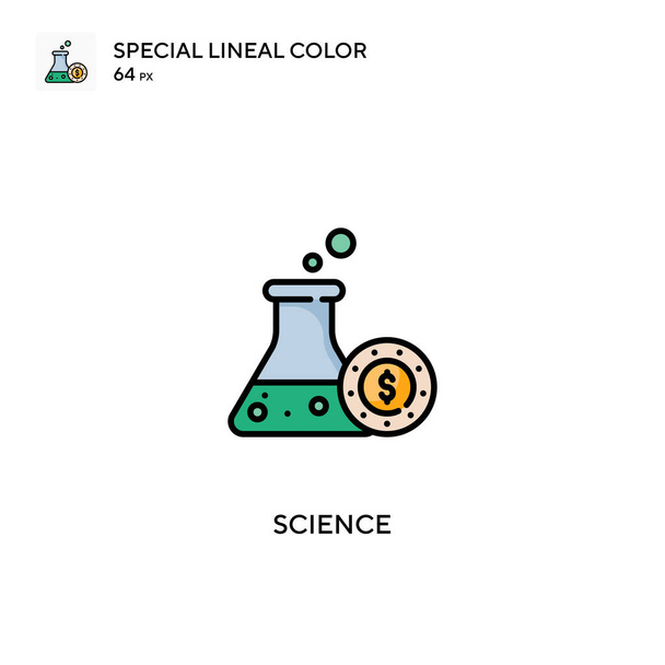 Ciência Ícones de cor linear especial icon.Science para o seu projeto de negócio
 - Vetor, Imagem