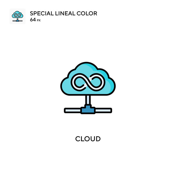 Cloud Spezielle lineare Farbsymbole. Cloud-Symbole für Ihr Geschäftsprojekt - Vektor, Bild