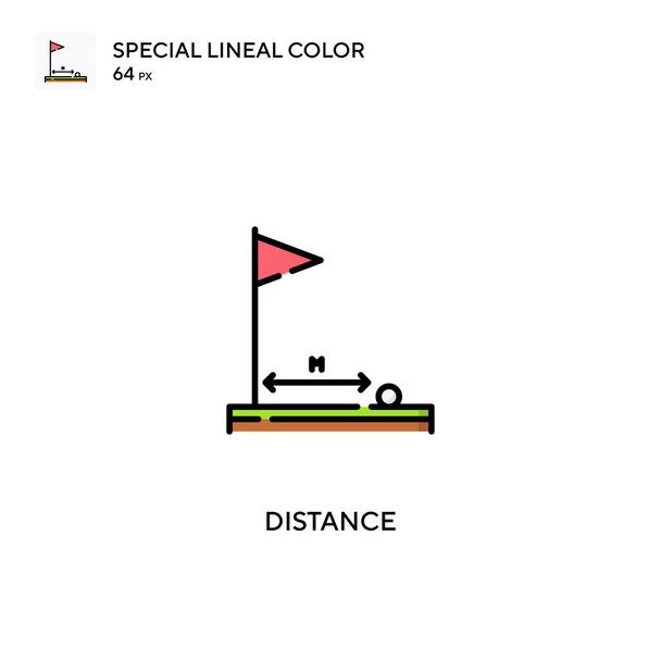 Odległość Specjalna ikona koloru linii.Ikony odległości dla Twojego projektu biznesowego - Wektor, obraz