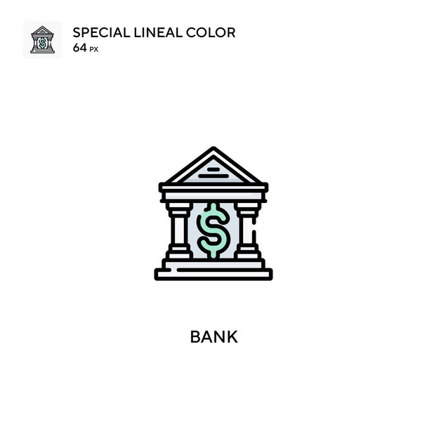 Bank Speciale lineal kleur icon.Bank pictogrammen voor uw business project - Vector, afbeelding