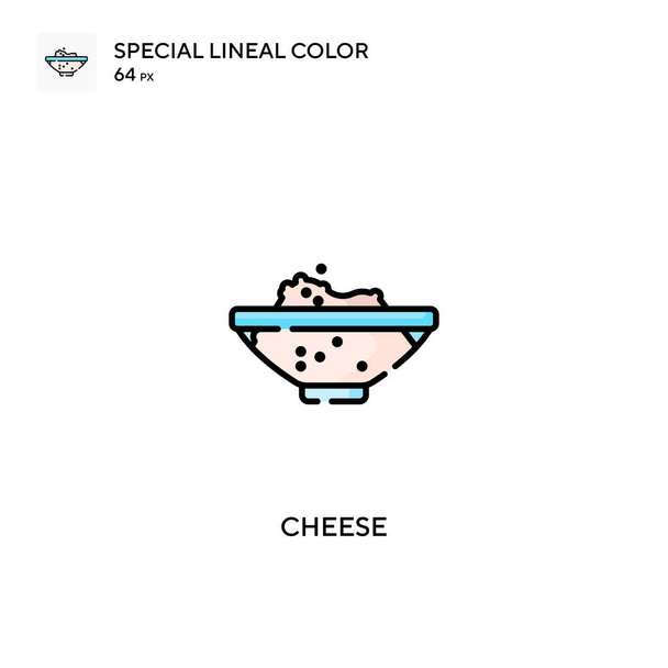 Sýr Speciální lineální barevná ikona.Sýrové ikony pro váš podnikatelský projekt - Vektor, obrázek